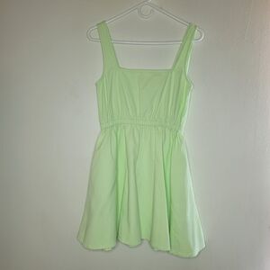 ASOS DESIGN Denim Dress Women's Size 4 Green Square Neck Skater Flirty  Fun Cute